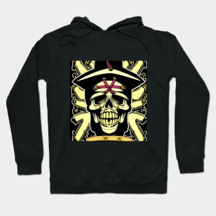 pirate skull artwork Hoodie